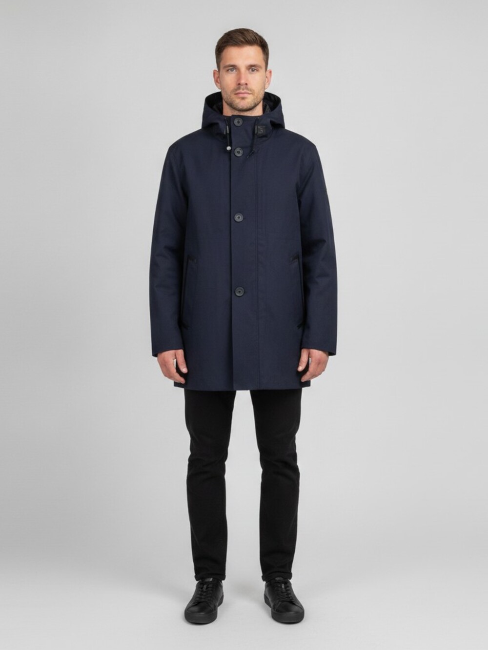Mackage Navy Blue Raincoat | XL Regular Poly/Rayon Shell - Picture 11 of 11